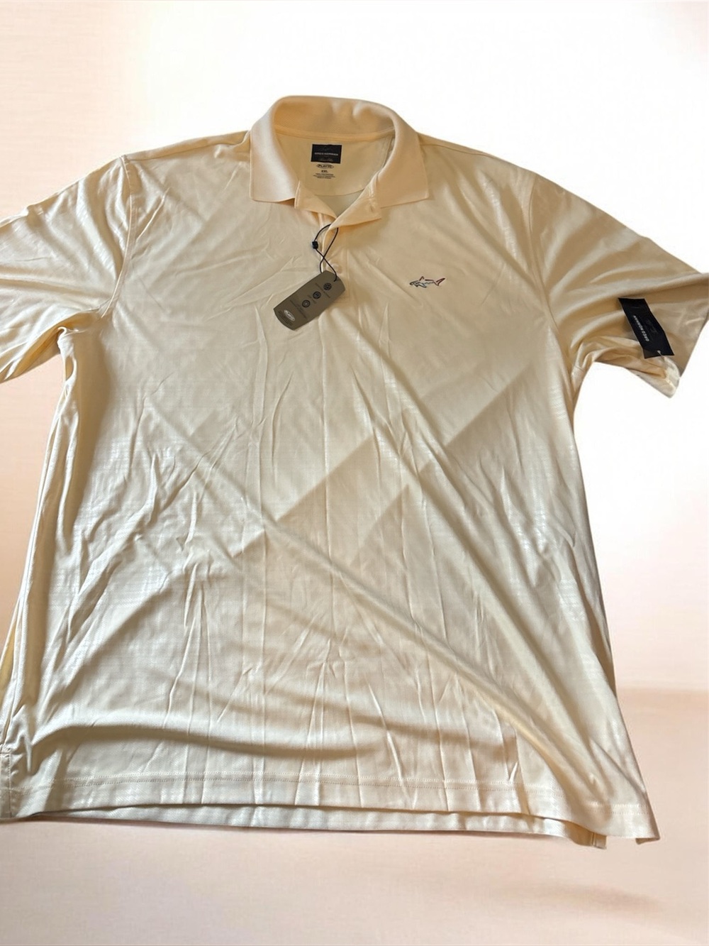 Greg Norman Collection Men's Polo Shirt - Pale Yellow NWT
